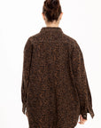 Blusa Camisera Ámbar Animal Print Chocolate