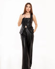 Conjunto Isabella Negro Efecto Piel