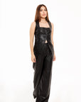 Conjunto Isabella Negro Efecto Piel