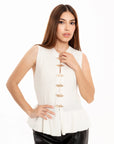 Blusa Tejida Emilia Blanco