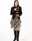 Chaqueta Antonella Negra con Alamares Dorados