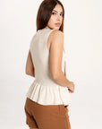 Blusa Tejida Emilia Beige
