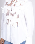 Blusa Blanca Manga Larga