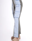 Pantalón Cargo Bicolor Verde y Denim