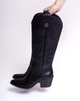 Bota Negra Corte Medio