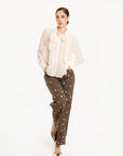Pantalón Wide Leg Polka Mocha
