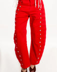 Jeans Wide Leg Imperial Rojo