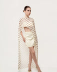 Conjunto Top Capa y Falda Ivory Dots Amarillo