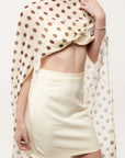 Conjunto Top Capa y Falda Ivory Dots Amarillo