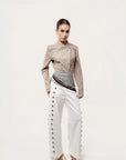 Chaqueta Sastre de Rayas Camel
