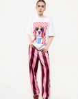 Pantalón Rayas Berry Rosa