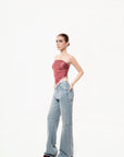 Jeans Wide Leg Sky Blue Brillos