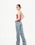 Jeans Wide Leg Sky Blue Brillos