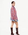 Blusa de Rayas Azul y Rojo