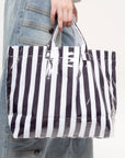 Bolsa Tote Rayas Negro y Blanco