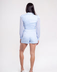 Romper Azul Manga Larga
