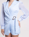 Romper Azul Manga Larga