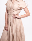 Conjunto Beige Blusa y Falda
