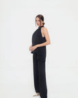 Conjunto Negro de Pantalón y Blusa Halter