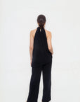 Conjunto Negro de Pantalón y Blusa Halter