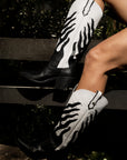 Botas Cowboy Blanco y Negro