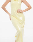 Vestido Largo de Lentejuelas Amarillo