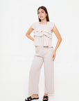Conjunto Beige con Volantes