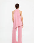 Conjunto Rosa de Blusa Halter y Pantalón