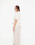 Conjunto de Camisa y Pantalón Beige