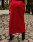 Falda Larga Rojo