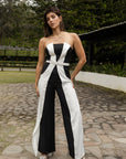 Jumpsuit Strapless Bicolor