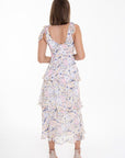 Vestido Midi Floral con Volantes