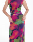Vestido Midi Estampado Abstracto