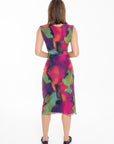 Vestido Midi Estampado Abstracto