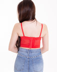 Top Corset Rojo con Tirantes