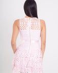 Vestido Corto Encaje Rosa