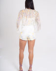 Conjunto Blusa y Short Estampados Blanco