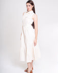 Vestido Midi Marfil Beige