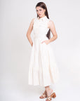 Vestido Midi Marfil Beige