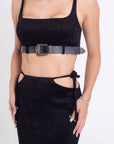 Conjunto Top y Falda Negro
