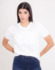 Blusa Blanca Manga Corta