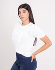 Blusa Blanca Manga Corta