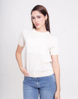 Blusa Beige Manga Corta