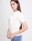 Blusa Beige Manga Corta