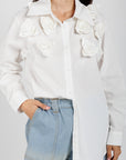 Blusa Blanca Flor 3D