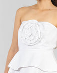 Blusa Strapless Flor