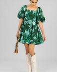 Vestido Corto Abullonado