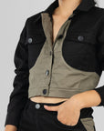 Conjunto Chaqueta y Pantalón Denim Negro