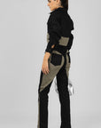 Conjunto Chaqueta y Pantalón Denim Negro