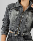 Conjunto Chaqueta y Pantalón Denim Negro
